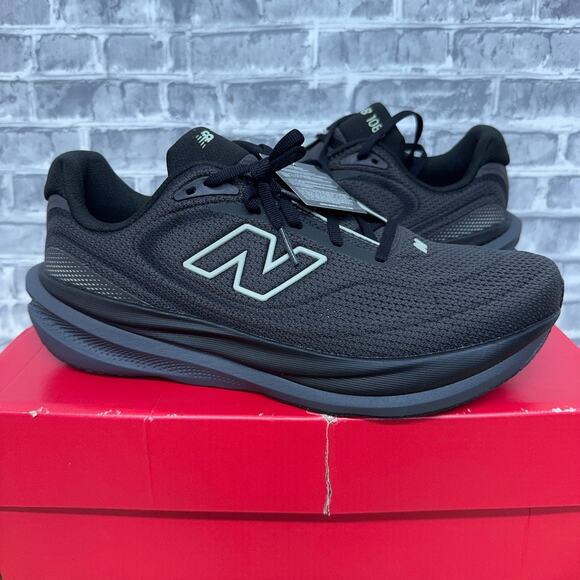 New Balance 1080 V15 Black Black Running Shoes M10805MD Mens Size 9.5 D NIB